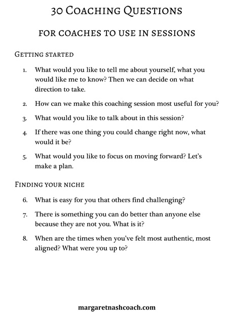 30 Coaching Questions